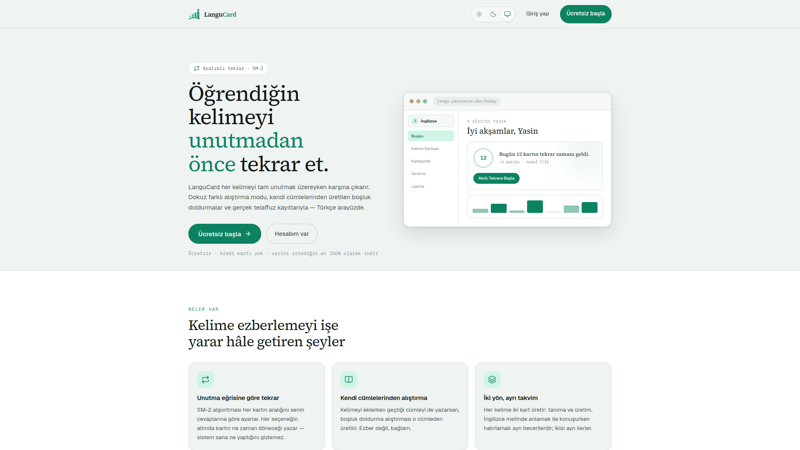 language learning web app